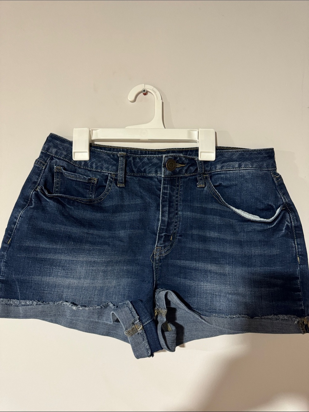 SO Dark Blue Faded Denim Shorts